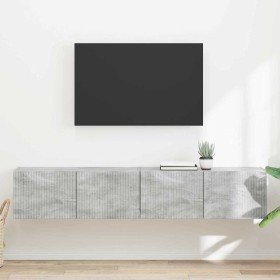 Mueble de TV Montado en la Pared 2 pcs Concreto en Muebles TV | Comprar online en Foro24