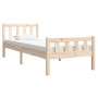 Solid wood bed frame 75x190 cm by , Beds and slatted bases - Ref: Foro24-810639, Price: 93,46 €, Discount: %