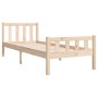 Solid wood bed frame 75x190 cm by , Beds and slatted bases - Ref: Foro24-810639, Price: 93,46 €, Discount: %