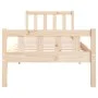 Solid wood bed frame 75x190 cm by , Beds and slatted bases - Ref: Foro24-810639, Price: 92,11 €, Discount: %