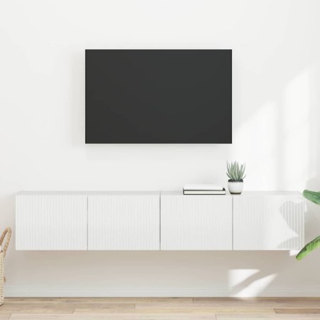 Mueble de TV Montado en la Pared 2 pcs Brillante en Muebles TV | Comprar online en Foro24
