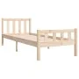 Solid wood bed frame 90x190 cm by , Beds and slatted bases - Ref: Foro24-810644, Price: 98,58 €, Discount: %