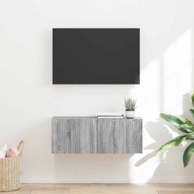Mueble de TV Montado en la Pared Gris Sonoma 60 x 31 x 29.5 cm en Muebles TV | Comprar online en Foro24