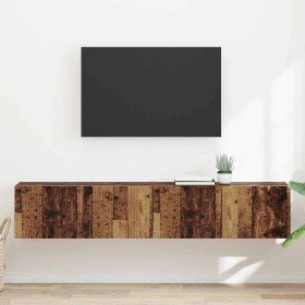 Mueble de TV Montado en la Pared 2 pcs Madera Vieja en Muebles TV | Comprar online en Foro24