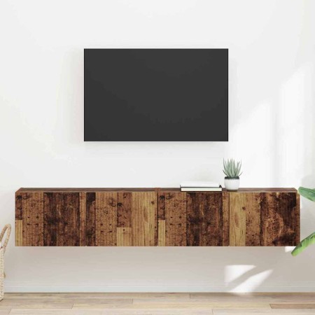 Mueble de TV Montado en la Pared 2 pcs Madera Vieja en Muebles TV | Comprar online en Foro24