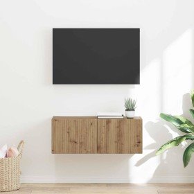 Mueble de TV Montado en la Pared Roble Artesanal en Muebles TV | Comprar online en Foro24