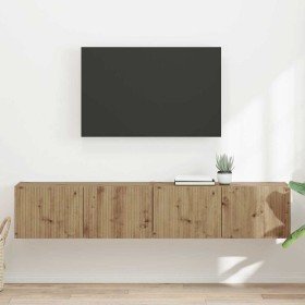 Mueble de TV Montado en la Pared 2 pcs Roble Artesanal en Muebles TV | Comprar online en Foro24