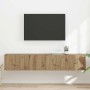 Mueble de TV Montado en la Pared 2 pcs Roble Artesanal en Muebles TV | Comprar online en Foro24