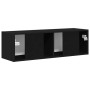 Mueble de TV Montado en la Pared Negro 60 x 31 x 29.5 cm