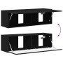 Mueble de TV Montado en la Pared Negro 60 x 31 x 29.5 cm