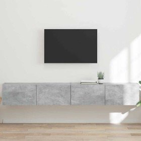 Mueble de TV Montado en la Pared 2 pcs Concreto en Muebles TV | Comprar online en Foro24