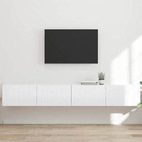 Mueble de TV Montado en la Pared 2 pcs Brillante en Muebles TV | Comprar online en Foro24