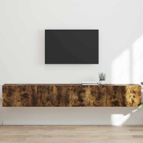 Mueble de TV Montado en la Pared 2 pcs Roble ahumado en Muebles TV | Comprar online en Foro24