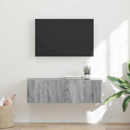Mueble de TV Montado en la Pared Gris Sonoma 60 x 31 x 29.5 cm