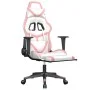 Gaming chair with footrest white and pink synthetic leather by , Gaming chairs - Ref: Foro24-3143684, Price: 134,55 €, Discou...