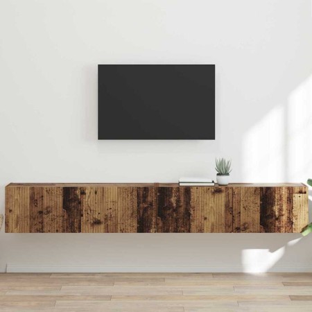 Mueble de TV Montado en la Pared 2 pcs Madera Vieja en Muebles TV | Comprar online en Foro24