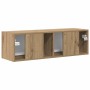 Mueble de TV Montado en la Pared Roble Artesanal en Muebles TV | Comprar online en Foro24