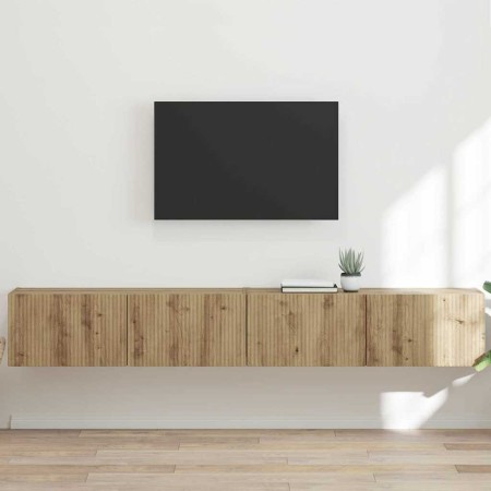 Mueble de TV Montado en la Pared 2 pcs Roble Artesanal en Muebles TV | Comprar online en Foro24