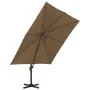 Freischwinger mit Aluminiumstange 300x300 cm taupe von vidaXL, Sonnenschirme - Ref: Foro24-44638, Preis: 173,86 €, Rabatt: %
