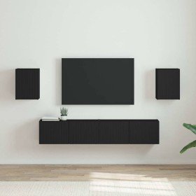 Mueble de TV Montado en la Pared 2 pcs Negro 30 x 31 x 40 cm en Muebles TV | Comprar online en Foro24