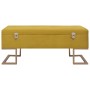 Bench with compartment 105 cm mustard velvet color by , Benches for halls and storage - Ref: Foro24-247571, Price: 154,41 €, ...