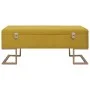 Bench with compartment 105 cm mustard velvet color by , Benches for halls and storage - Ref: Foro24-247571, Price: 151,35 €, ...