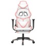 Gaming-Stuhl mit Massage und Fußstütze aus weißem und rosa Kunstleder von , Gaming-Stühle - Ref: Foro24-345442, Preis: 136,80...