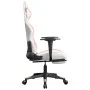 Gaming chair with massage and footrest white and pink synthetic leather by , Gaming chairs - Ref: Foro24-345442, Price: 134,5...