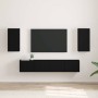 Mueble de TV Montado en la Pared 2 pcs Negro 30 x 31 x 60 cm