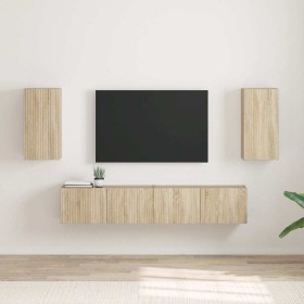 Mueble de TV Montado en la Pared 2 pcs Sonoma 30 x 31 x 60 cm