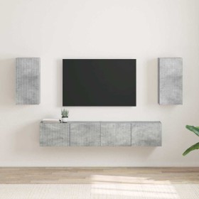 Mueble de TV Montado en la Pared 2 pcs Concreto 30 x 31 x 60 cm en Muebles TV | Comprar online en Foro24