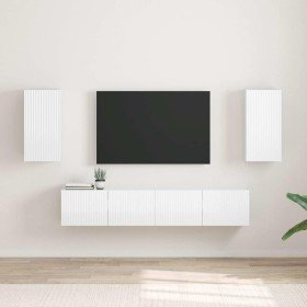 Mueble de TV Montado en la Pared 2 pcs Brillante en Muebles TV | Comprar online en Foro24