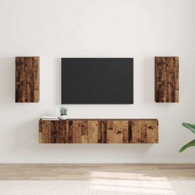 Mueble de TV Montado en la Pared 2 pcs Madera Vieja en Muebles TV | Comprar online en Foro24