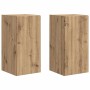 Mueble de TV Montado en la Pared 2 pcs Roble Artesanal