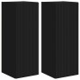 Mueble de TV Montado en la Pared 2 pcs Negro 30 x 31 x 80 cm