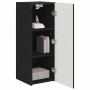 Mueble de TV Montado en la Pared 2 pcs Negro 30 x 31 x 80 cm