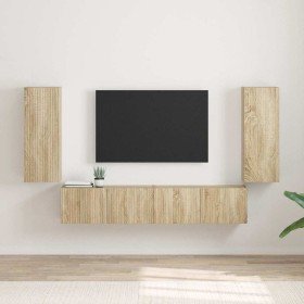 Mueble de TV Montado en la Pared 2 pcs Sonoma 30 x 31 x 80 cm en Muebles TV | Comprar online en Foro24