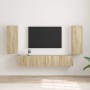 Mueble de TV Montado en la Pared 2 pcs Sonoma 30 x 31 x 80 cm en Muebles TV | Comprar online en Foro24