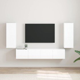 Mueble de TV Montado en la Pared 2 pcs Brillante en Muebles TV | Comprar online en Foro24