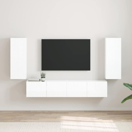 Mueble de TV Montado en la Pared 2 pcs Brillante en Muebles TV | Comprar online en Foro24