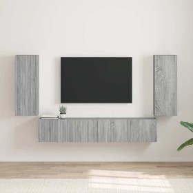 Mueble de TV Montado en la Pared 2 pcs Gris Sonoma en Muebles TV | Comprar online en Foro24
