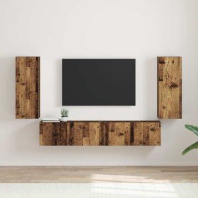 Mueble de TV Montado en la Pared 2 pcs Madera Vieja en Muebles TV | Comprar online en Foro24
