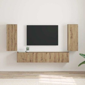 Mueble de TV Montado en la Pared 2 pcs Roble Artesanal en Muebles TV | Comprar online en Foro24