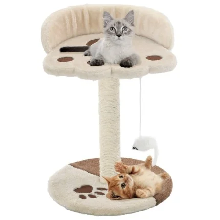Cat scratching post with sisal post 40 cm beige and brown by vidaXL, Cat furniture - Ref: Foro24-170543, Price: 26,69 €, Disc...