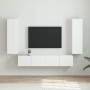 Mueble de TV Montado en la Pared 2 pcs Brillante