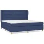 Box spring bed with blue fabric mattress 200x200 cm by , Beds and slatted bases - Ref: Foro24-3128635, Price: 665,94 €, Disco...