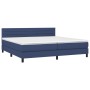 Box spring bed mattress and LED lights blue fabric 200x200 cm by , Beds and slatted bases - Ref: Foro24-3133267, Price: 602,3...