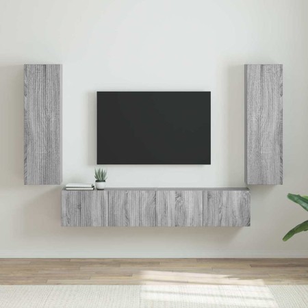 Mueble de TV Montado en la Pared 2 pcs Gris Sonoma
