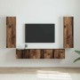 Mueble de TV Montado en la Pared 2 pcs Madera Vieja