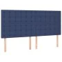Box spring bed with blue fabric mattress 200x200 cm by , Beds and slatted bases - Ref: Foro24-3137507, Price: 732,47 €, Disco...
